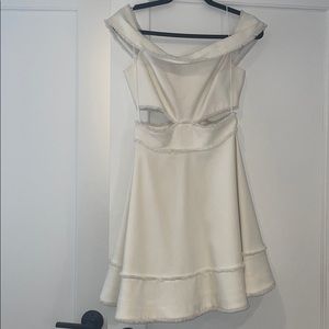 white cut out cinq a sept dress